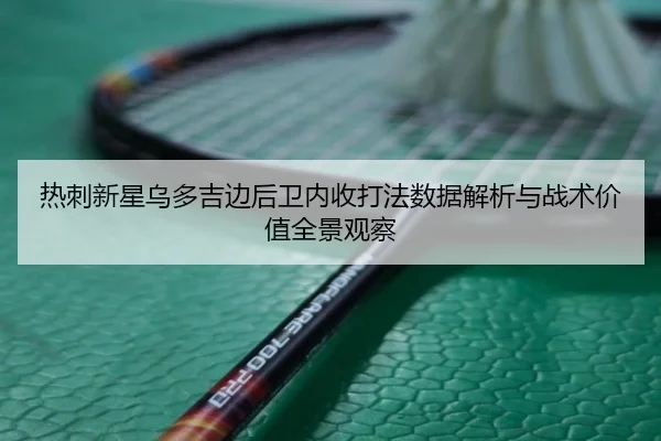 热刺新星乌多吉边后卫内收打法数据解析与战术价值全景观察